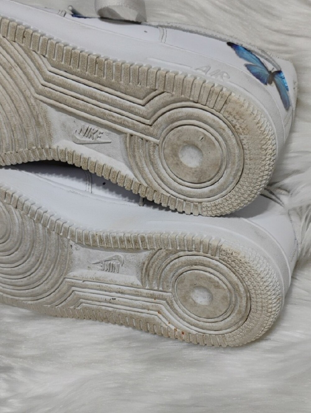 (C-64) Nike Air Force 1 Blue Butterfly Custom Design Sneakers - Picture 13 of 13